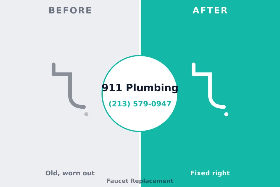 Before and after: plumbing repair Jefferson Hills, PA